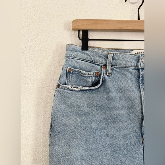 AGOLDE High Rise Stovetop Straight Leg Jeans in Destination Light Wash Size 29 - Picture 7 of 15